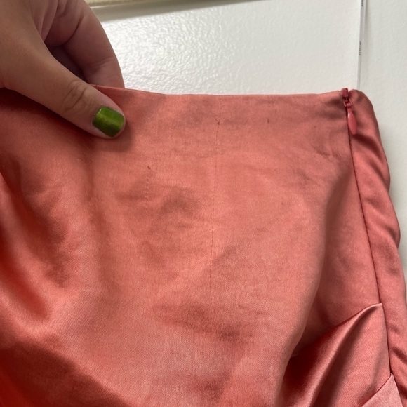 ELLIATT Cassini dress one shoulder asymmetrical in coral - Picture 6 of 10